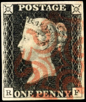 GB SG 2 1840 1d black Plate 6 RF used