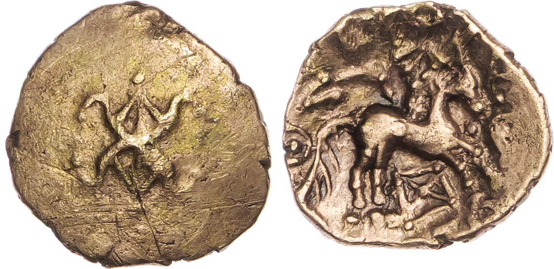 Trinovantes and Catuvellauni, Addedomaros (c. 40-30 BC) AV ¼ Stater