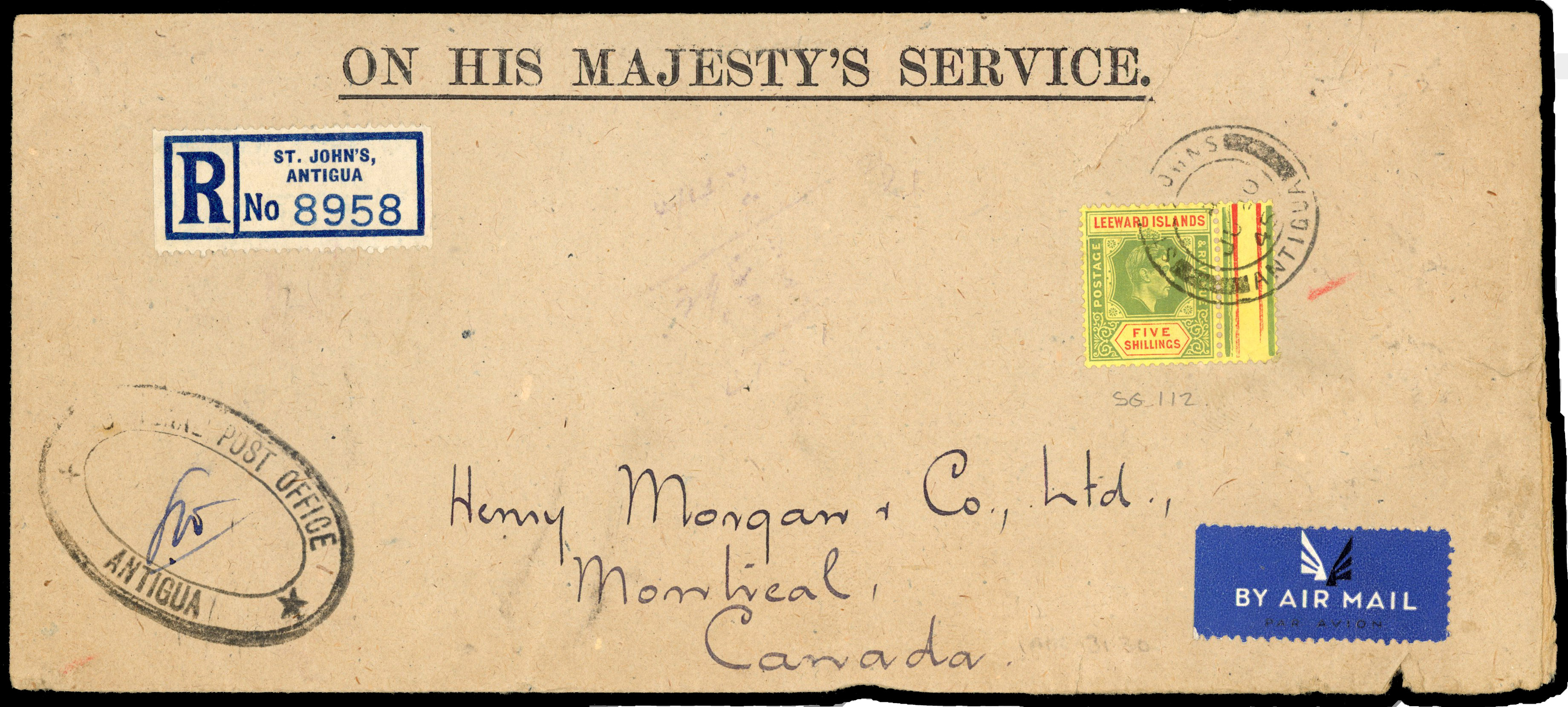 Leeward Islands SG 112 cover