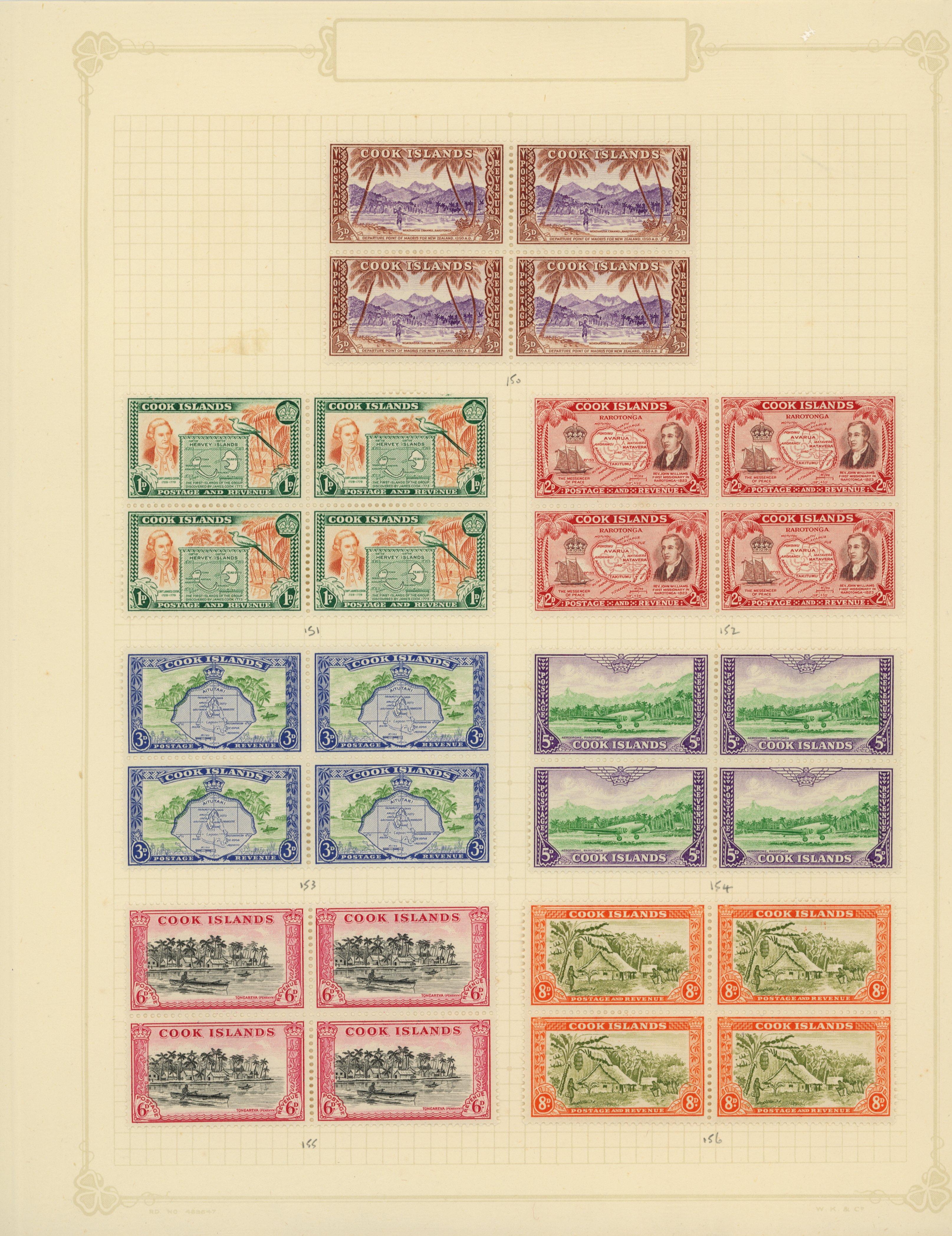 Cook Islands SG 132/159 blocks mint