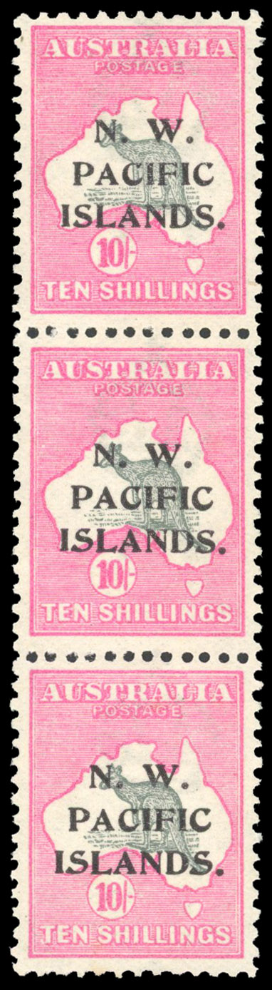 New Guinea 1915-16 10s grey and pink