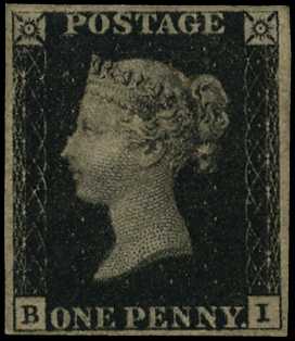 1840 1d black, Plate 5 (BI), good to...