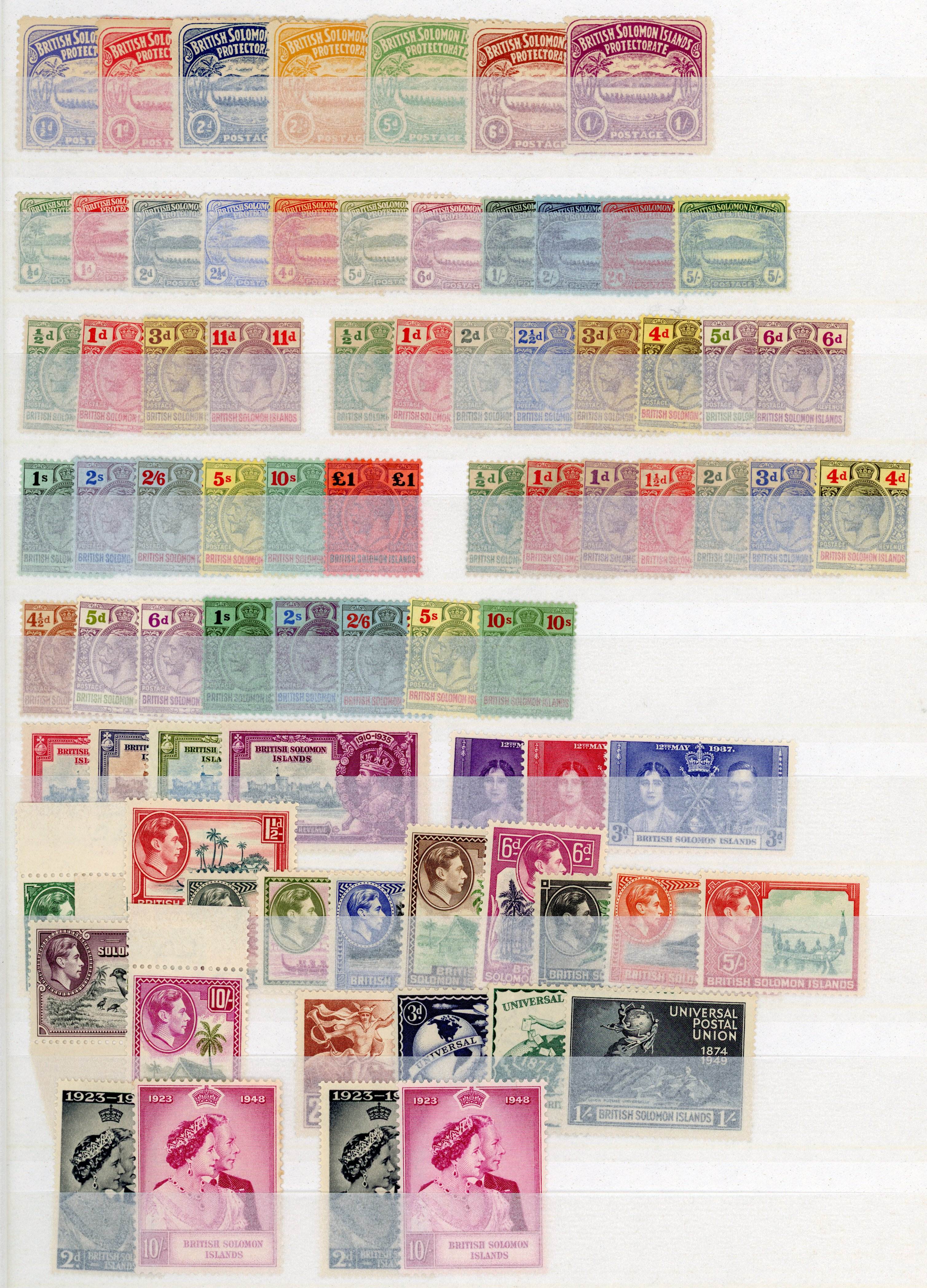 Solomon Islands SG 1/80 collection mint