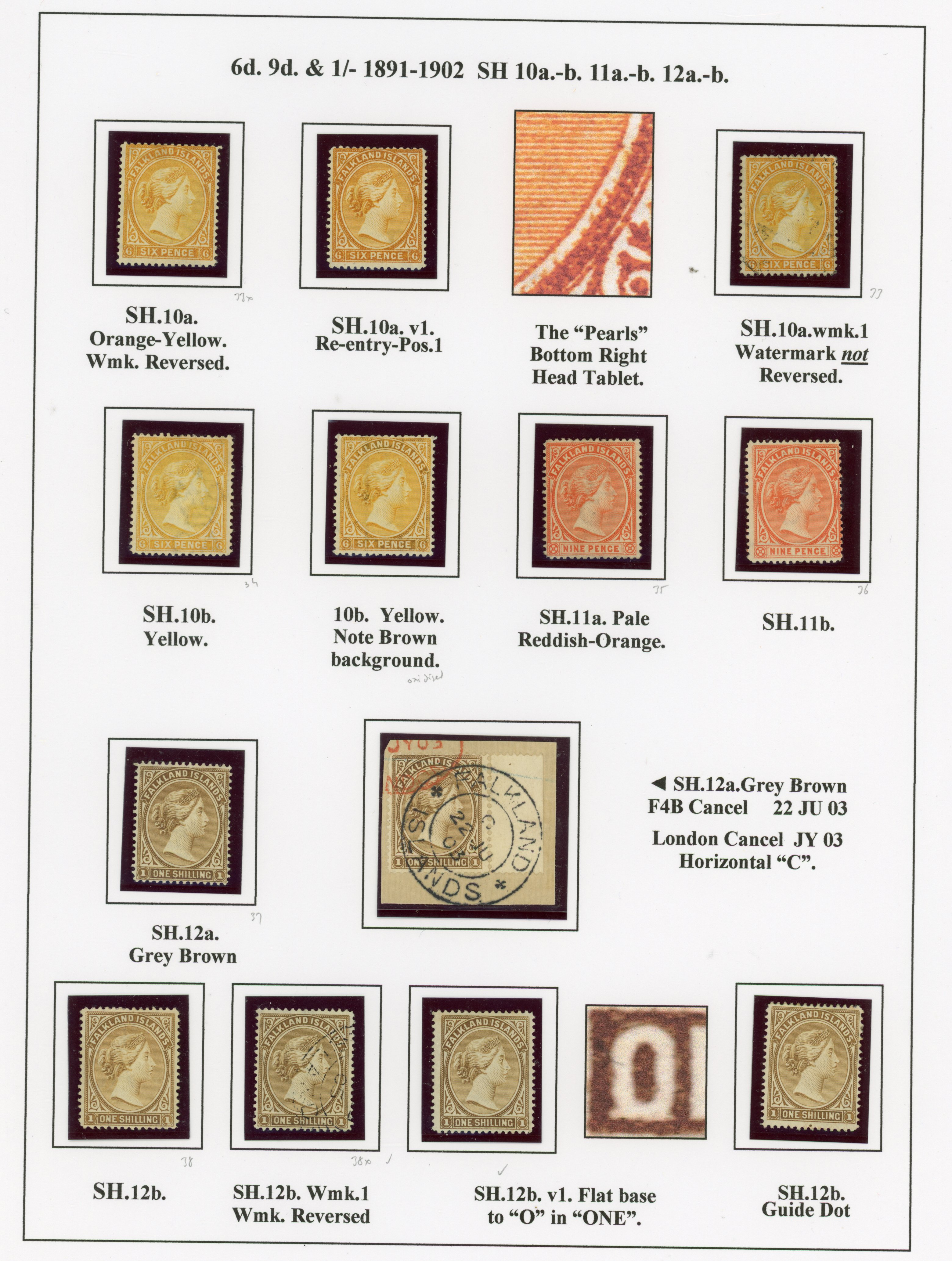 Falkland Islands QV display collection