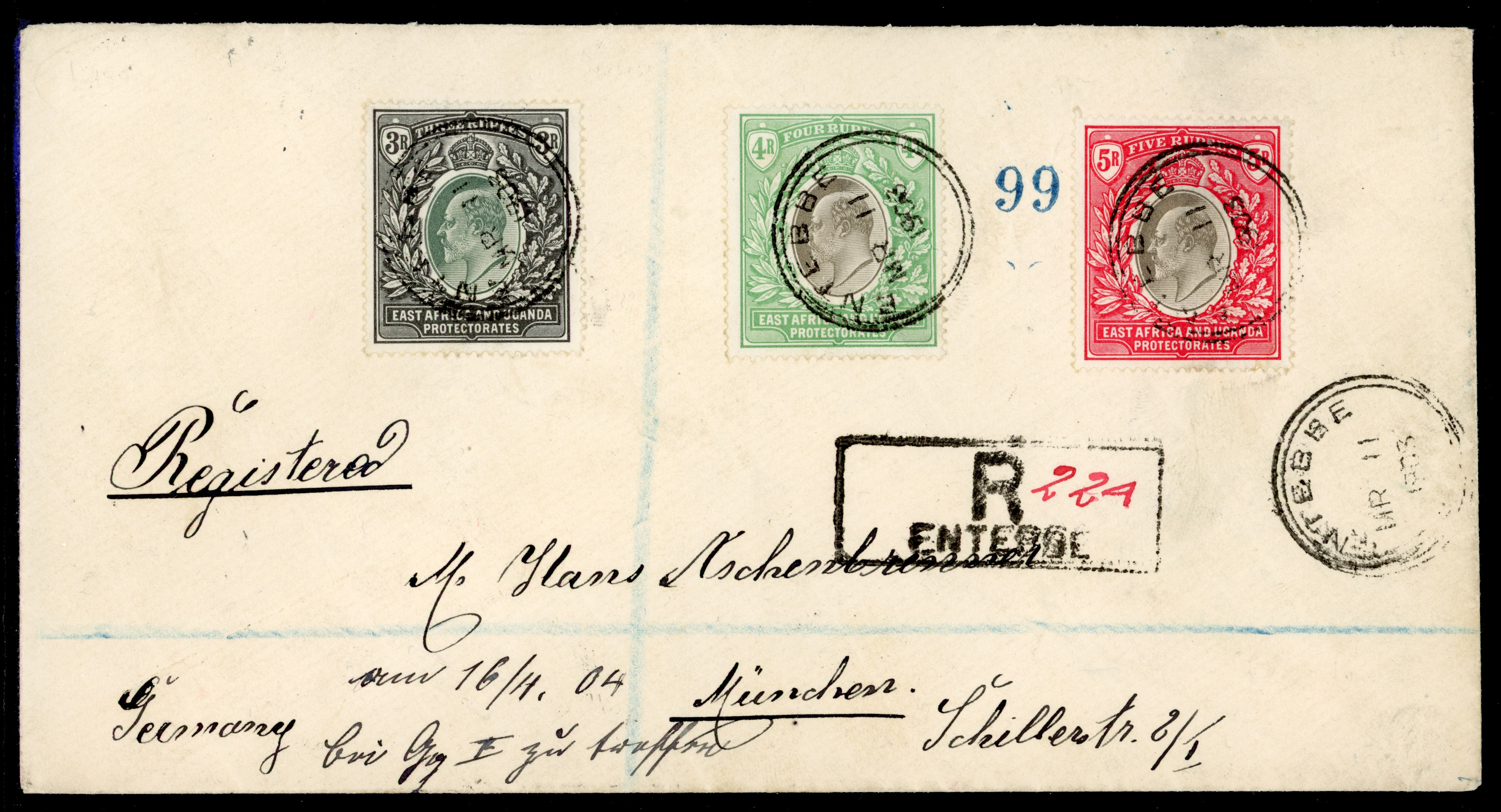 KUT SG 11-12-13 on cover to Germany