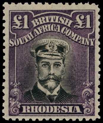 1918-21 £1 Head Die IIIB, perf 14, toned...
