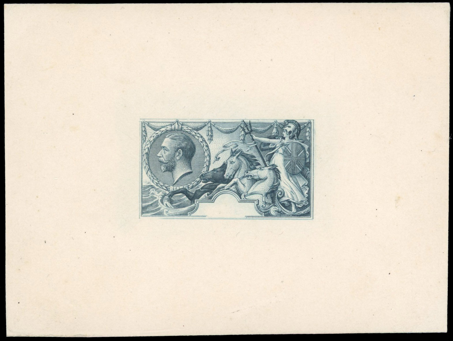 GB SG 399 1912 10s Seahorse Die Proof