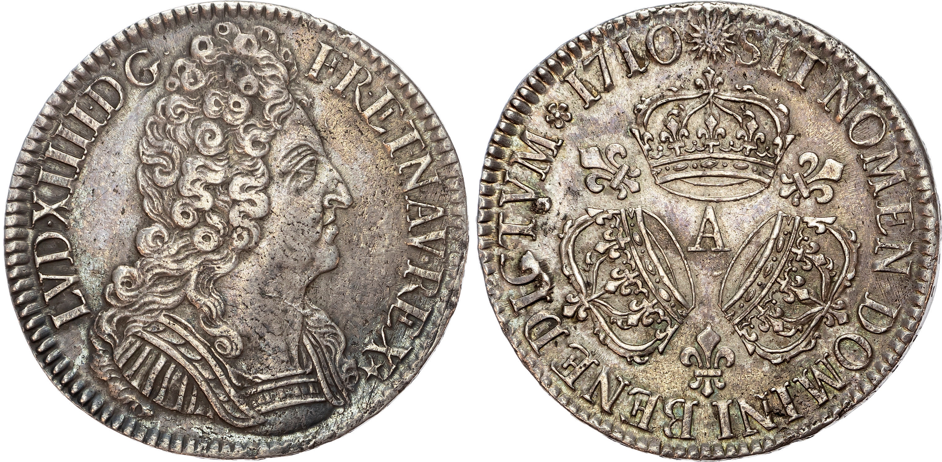 France, Louis XIV (1643-1715), silver Écu aux trois couronnes