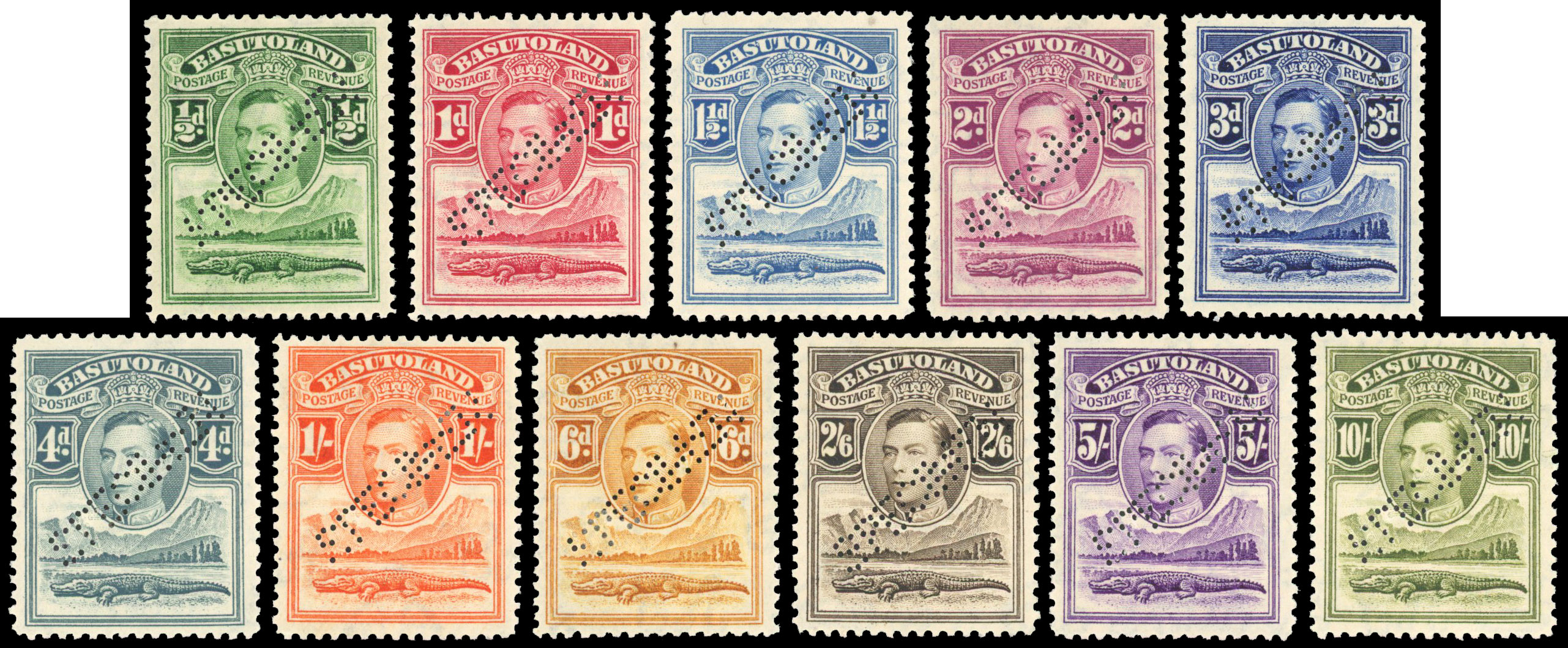 Basutoland SG 18s-28s Specimens