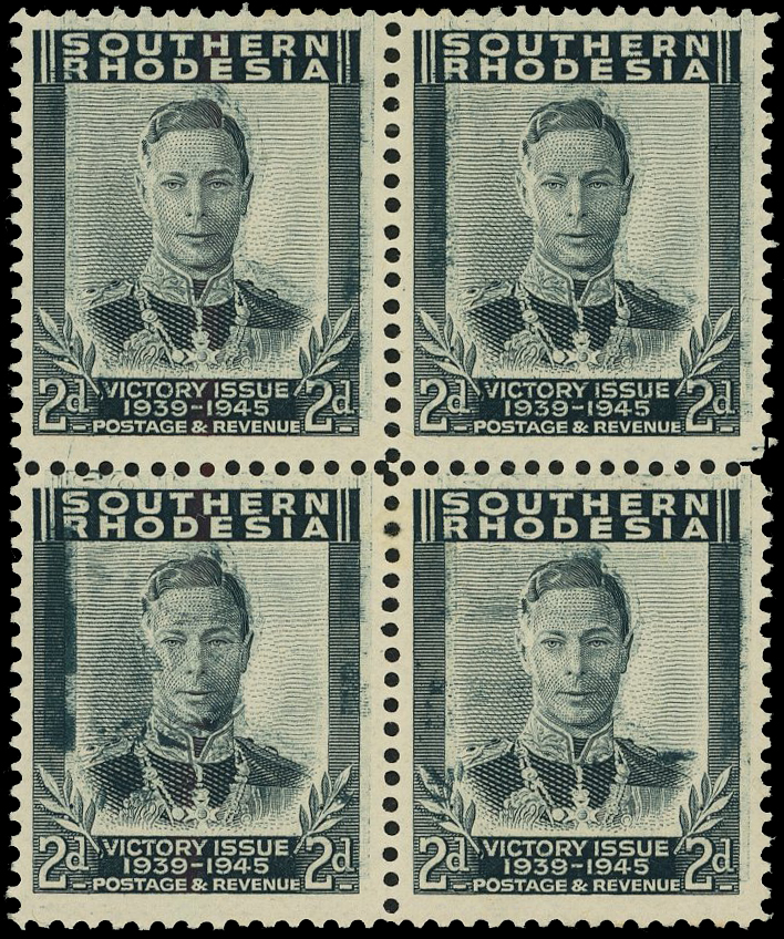 Southern Rhodesia SG 65a block mint