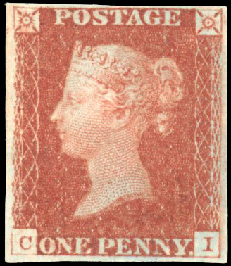 1841 1d Deep red-brown Pl.63. Unused full o.g