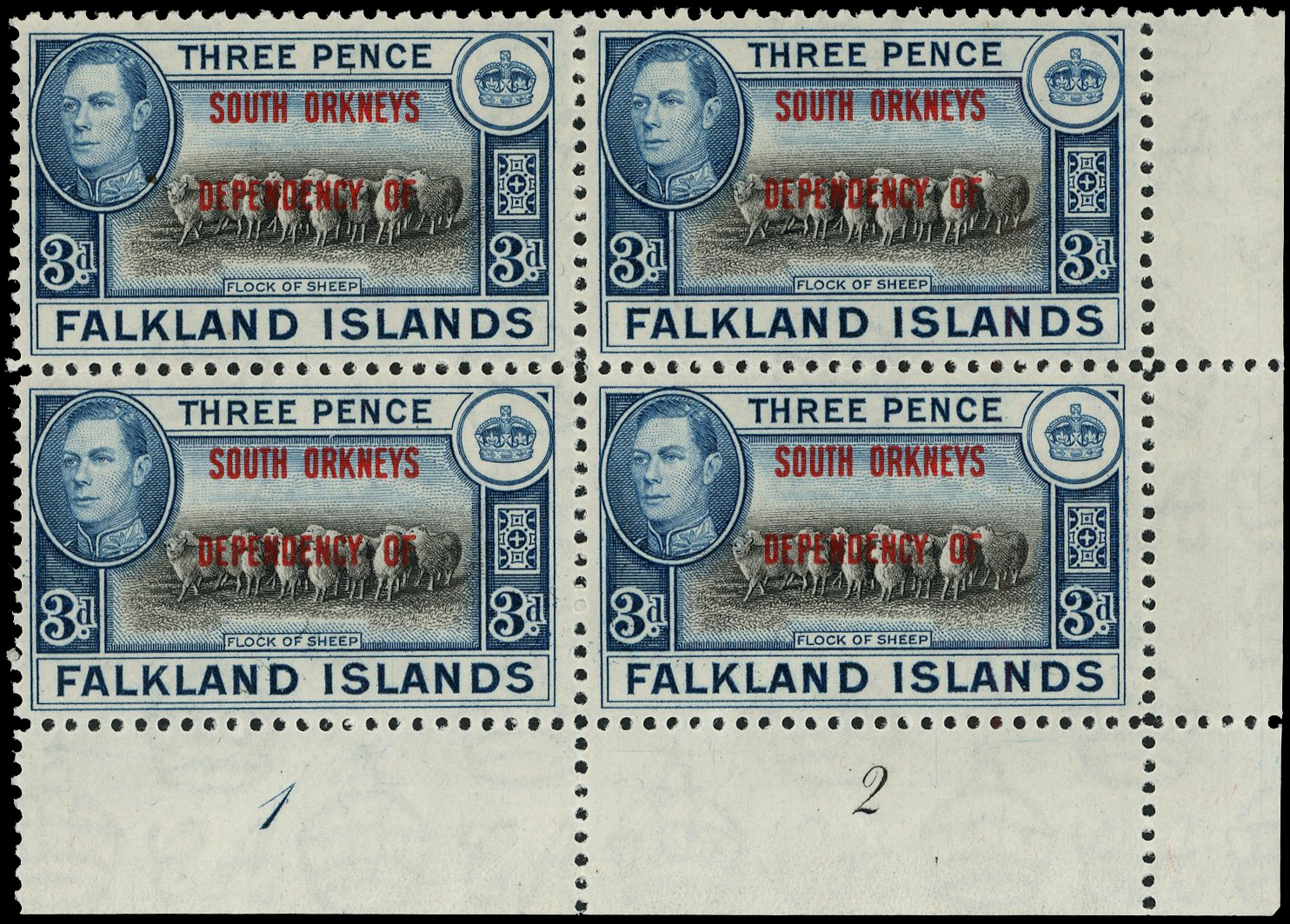 FID SG C4 Plate block mint