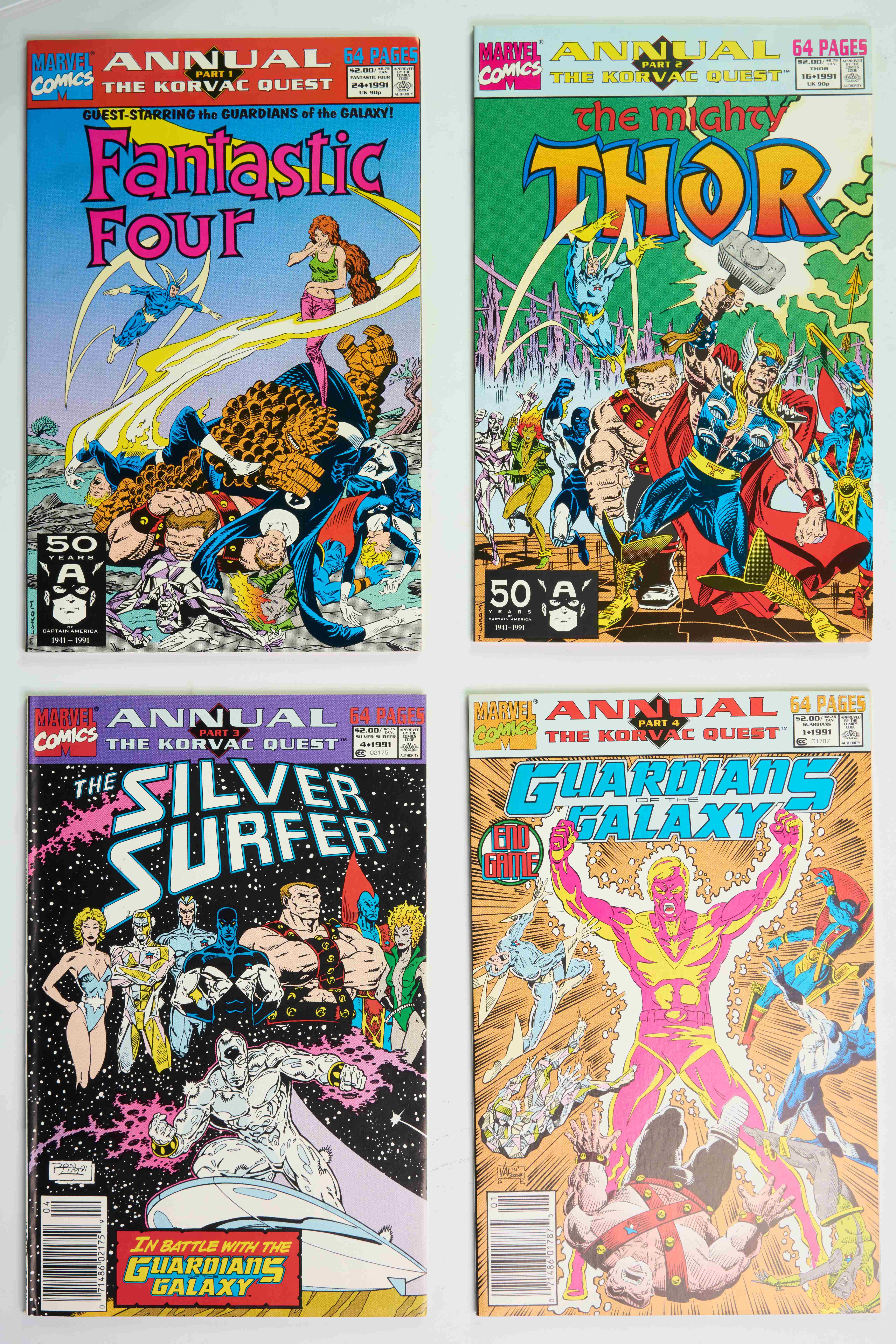 Marvel Comics 1991 Annuals (Marvel Comics 1990-91) Set of 20 issues