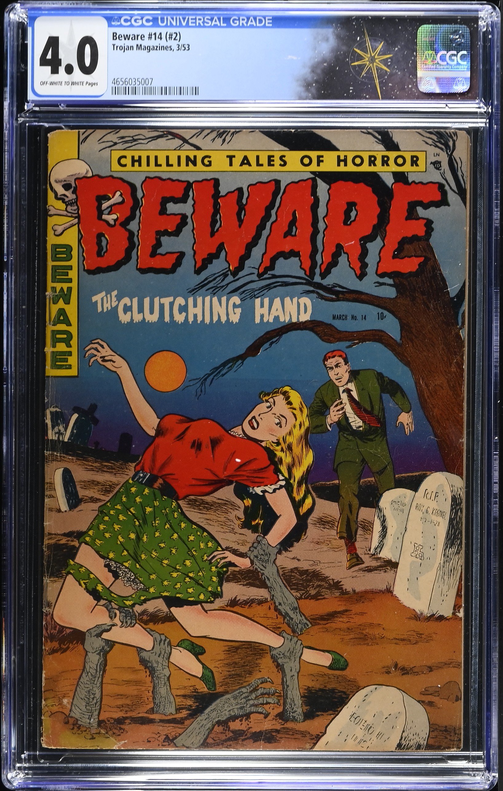 †Beware #14 (Trojan Magazines, 1953) CGC 4.0