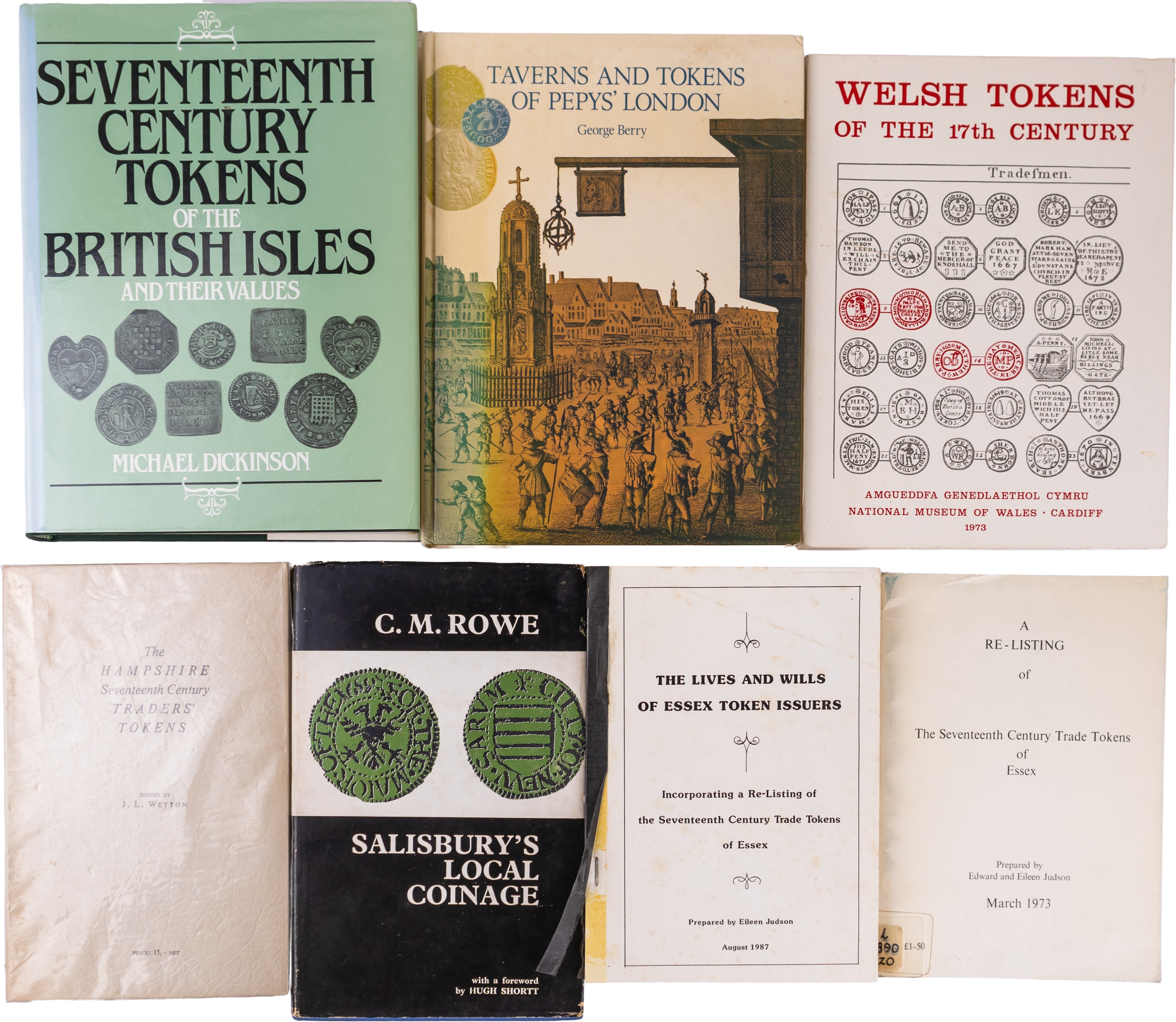 Berry, George., Tavern Tokens of Pepy’s London, Seaby London 1978, 144pp, numerous pics in text; Boon George C…