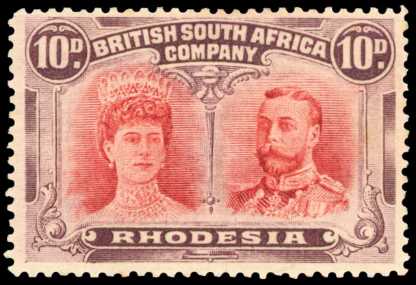 SG 150a 10d carmine-vermilion and maroon, mint