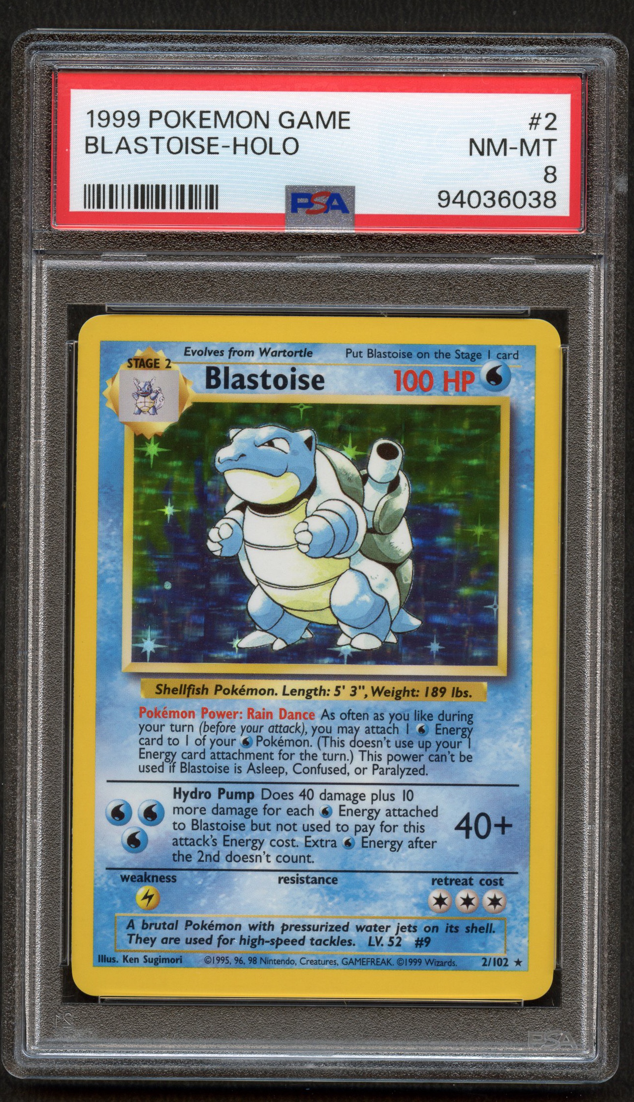 PSA 8 Blastoise Unlimited - Base Set (1999) Holo #2
