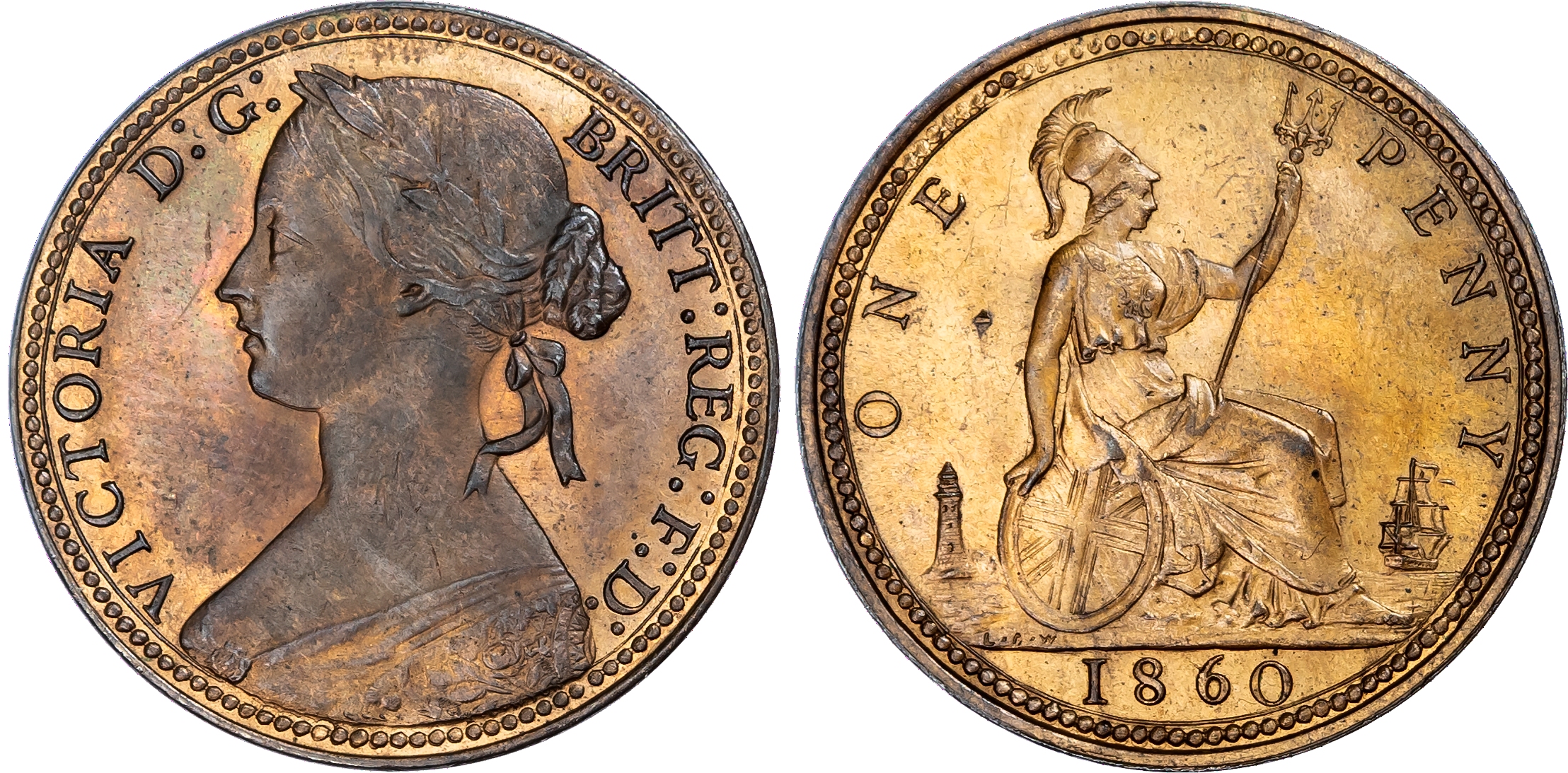 Victoria (1837-1901), Penny, 1860