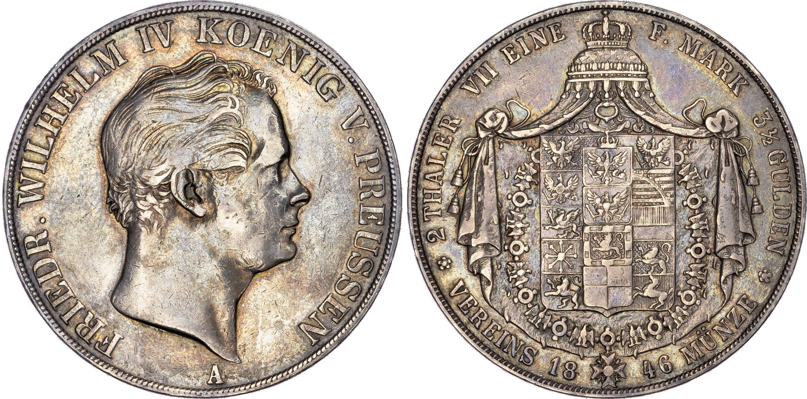 Germany, Prussia, Friedrich Wilhelm IV (1840-1861), silver Double Taler, 1846