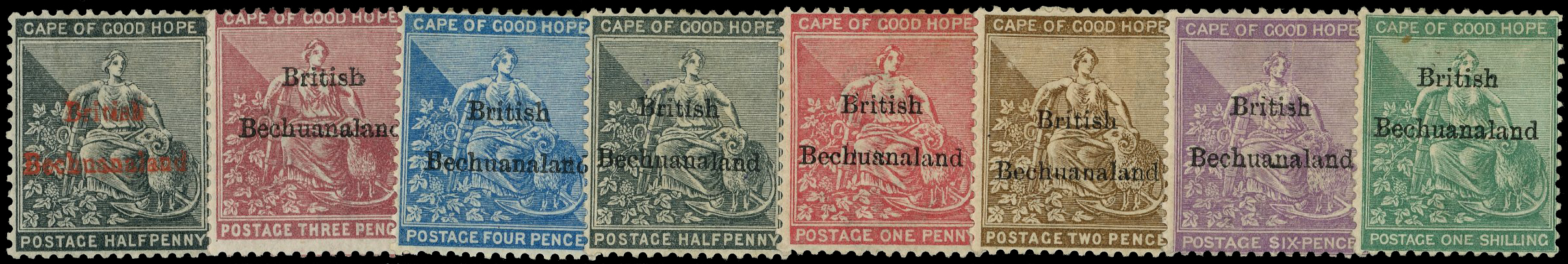 Bechuanaland SG 1-8 mint