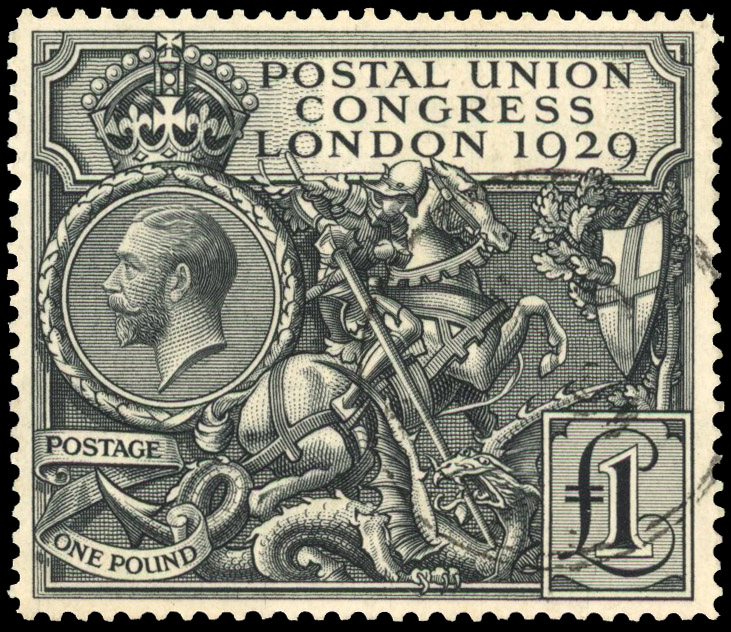Great Britain 1929 PUC £1 used SG 438