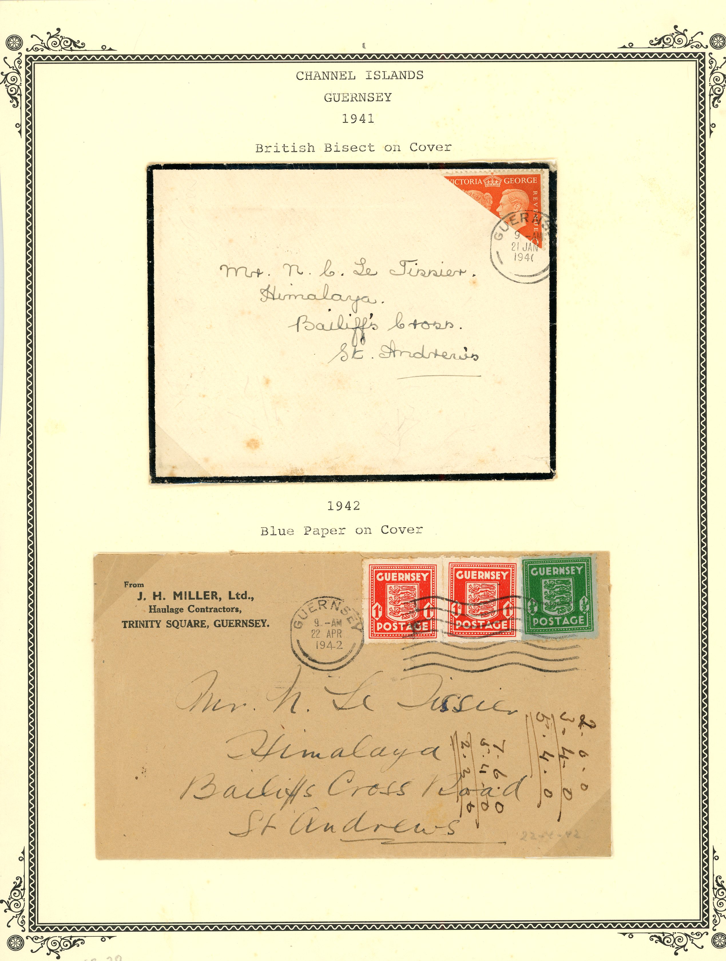 CHANNEL ISLANDS: on leaves including Guernsey Wartime issues to 2½d