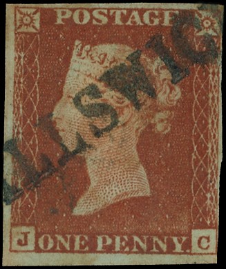 SCOTS LOCAL: 1841 1d red-brown (JC) touching to good margins bearing Hillswick, Shetland...