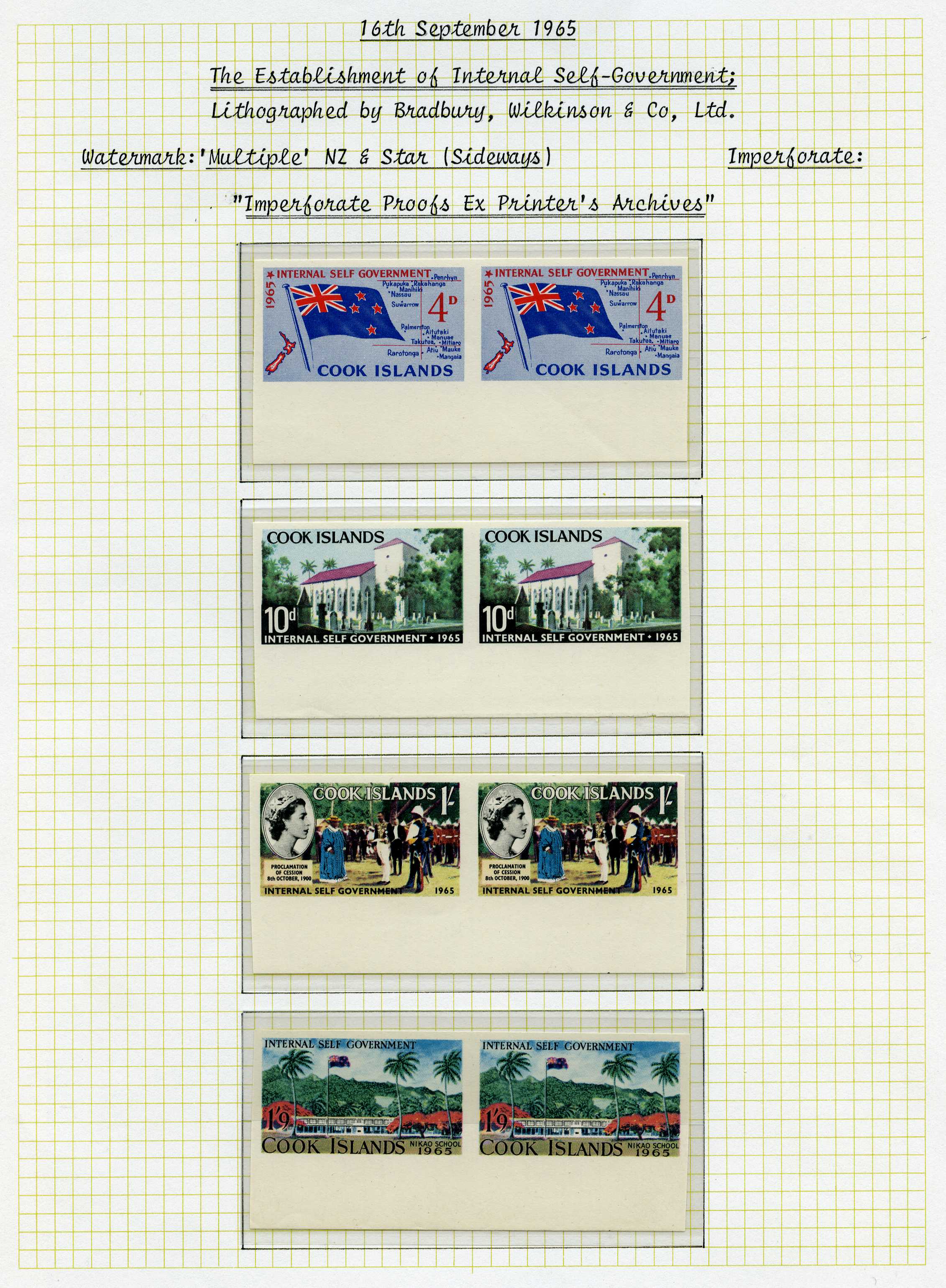 1965 Internal Self Government set of 4...