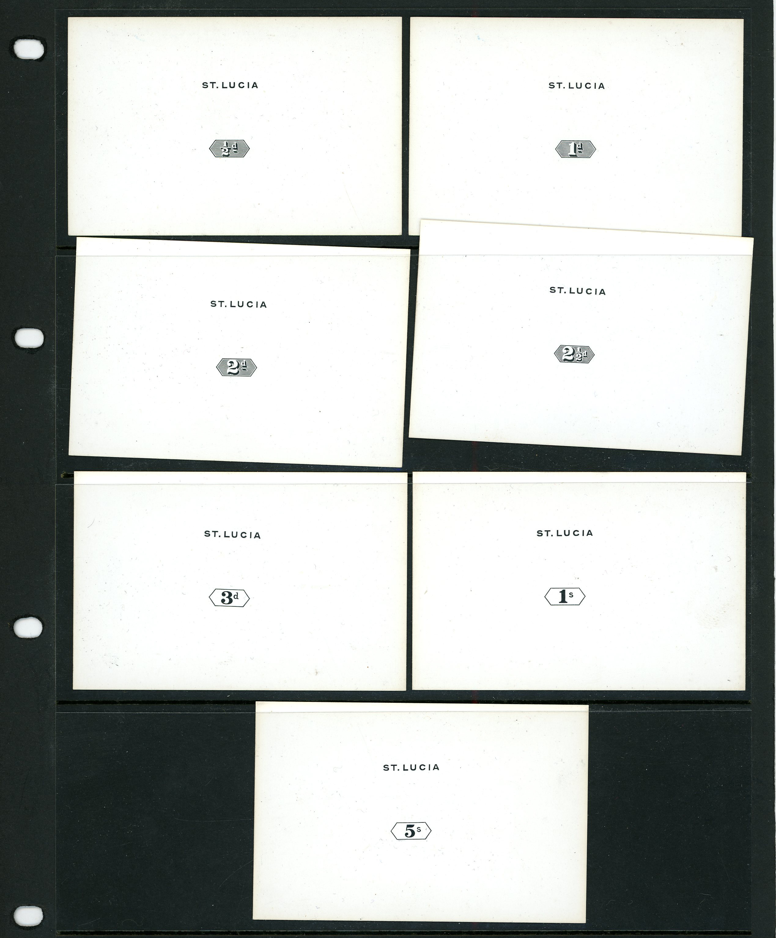 1902-03 Watermark Crown CA seven die proofs...