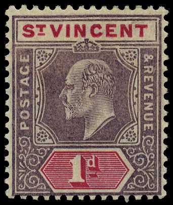 1904 1d dull purple and carmine, watermark...