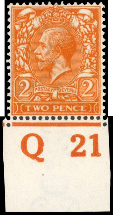 GB 1912-24 2d intense bright orange, unmounted mint, Spec. N19(9)