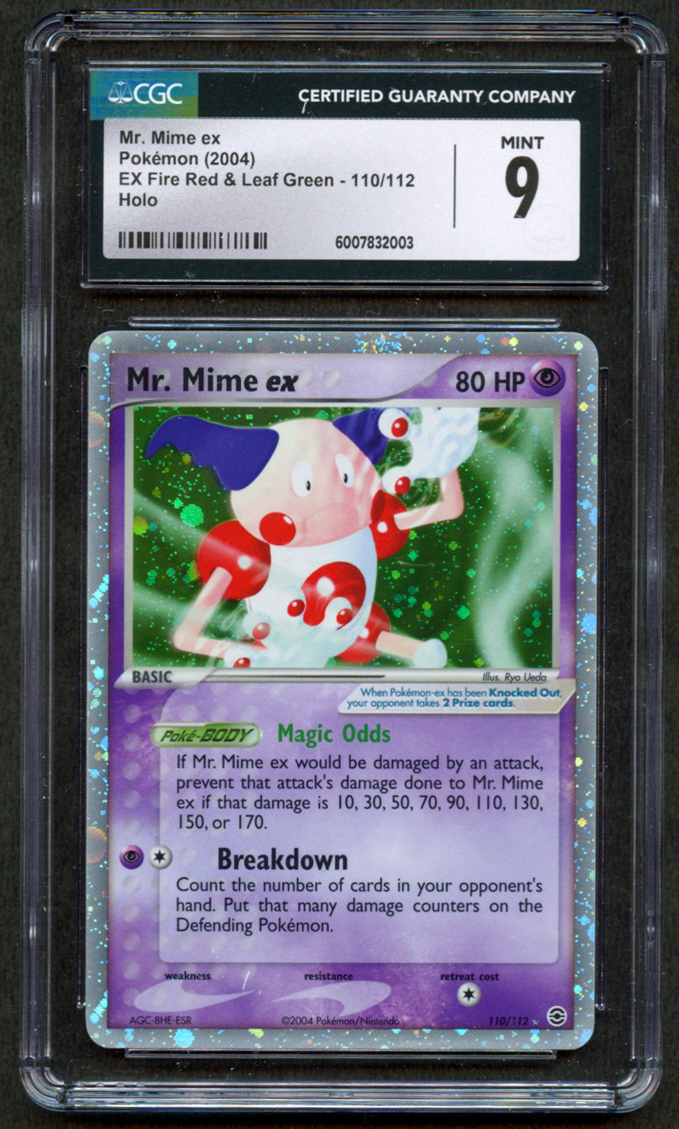 CGC 9 Mr. Mime EX Holo - Fire Red & Leaf Green 2004 - #110