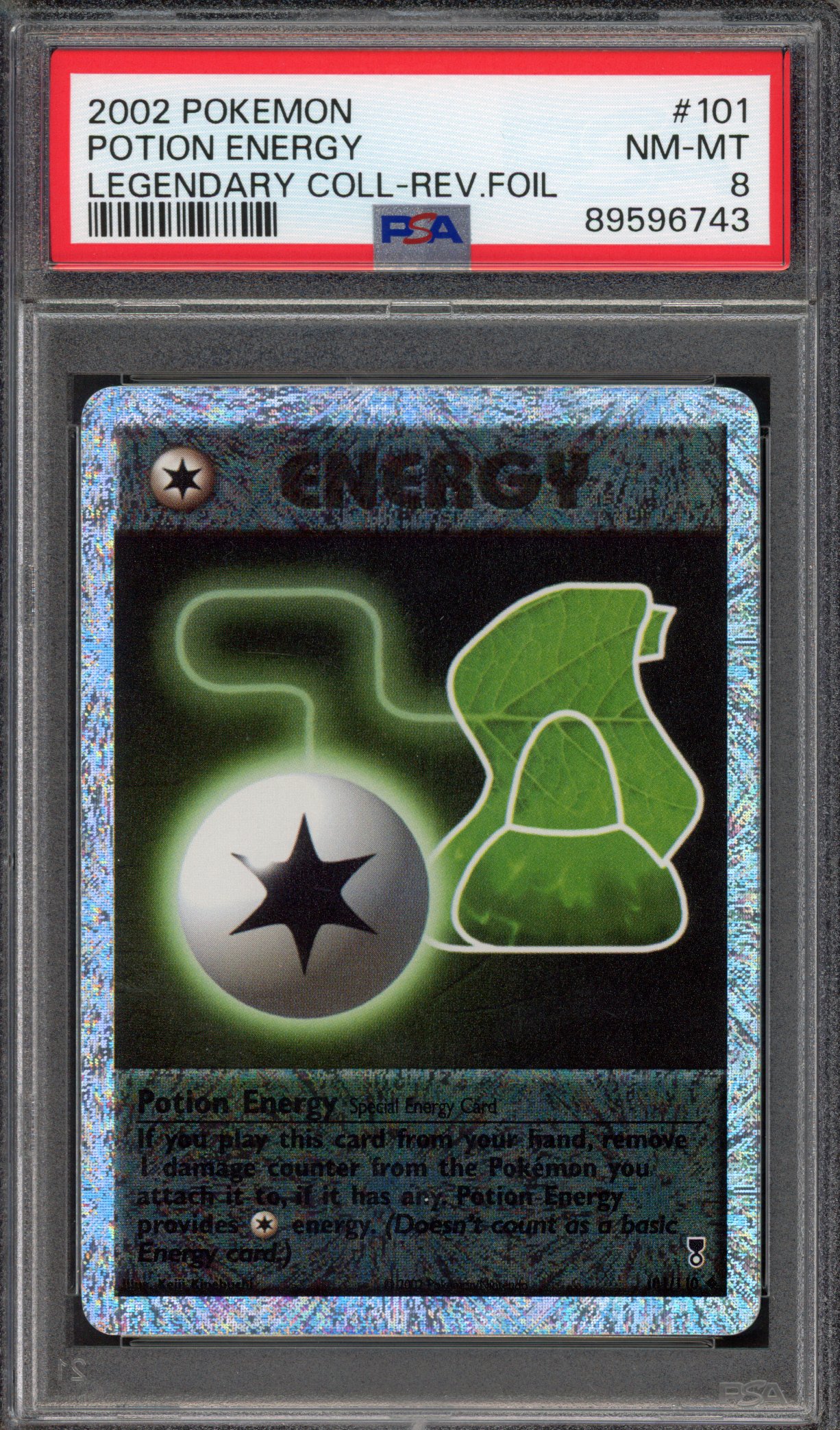 Pokémon TCG PSA 8 Potion Energy 101 Reverse Foil, Legendary Collection  