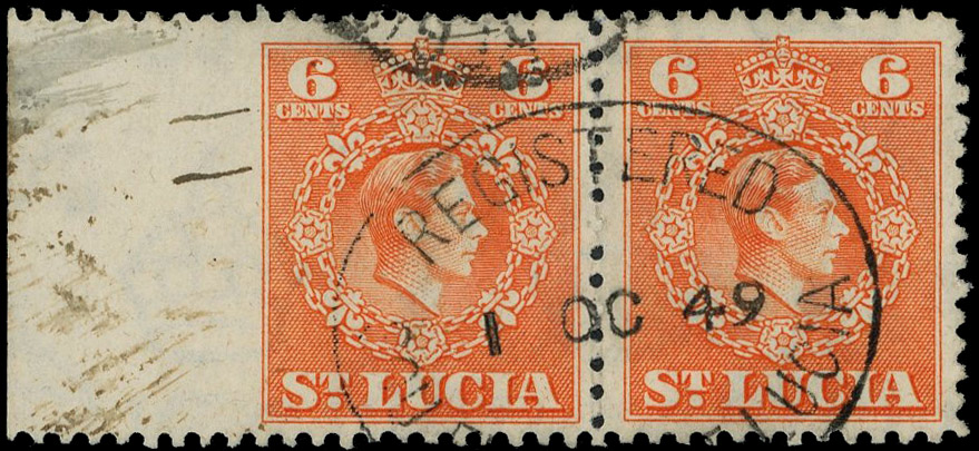 St Lucia SG 151 var used