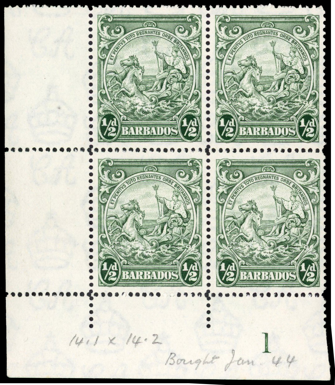 Barbados SG 248b block mint