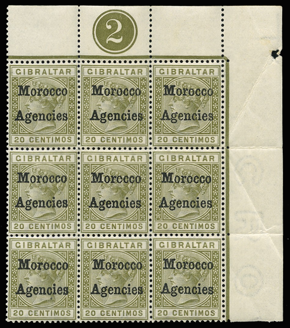 1898(-1900) 20c olive-green, type 1 local opt, upper...