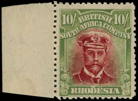 1917-20 10/- Head Die IIIA, perf 14....