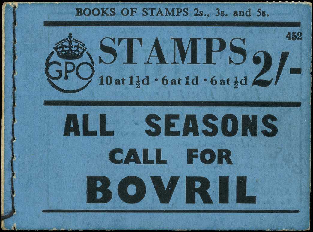 1938 (Mar Edition 452) 2s. booklet, blue...