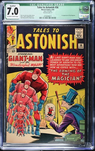Tales to Astonish #56 CGC 7.0 QUALIFIED  (Marvel Comics, 1964) Off-white to white pages