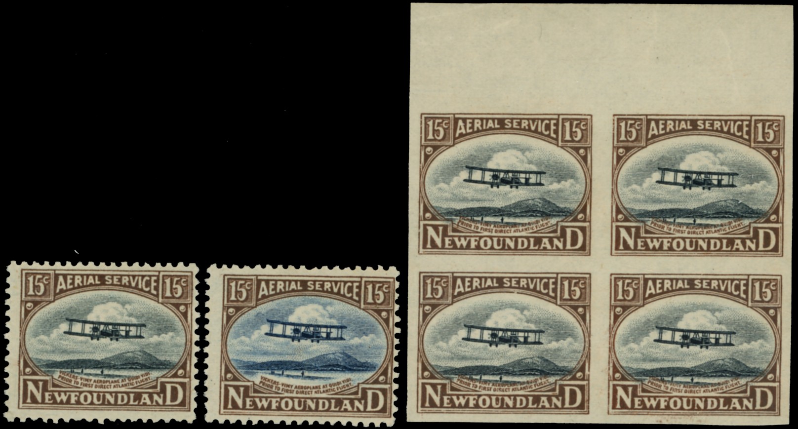 Newfoundland 1922 Vickers-Vimey essays...