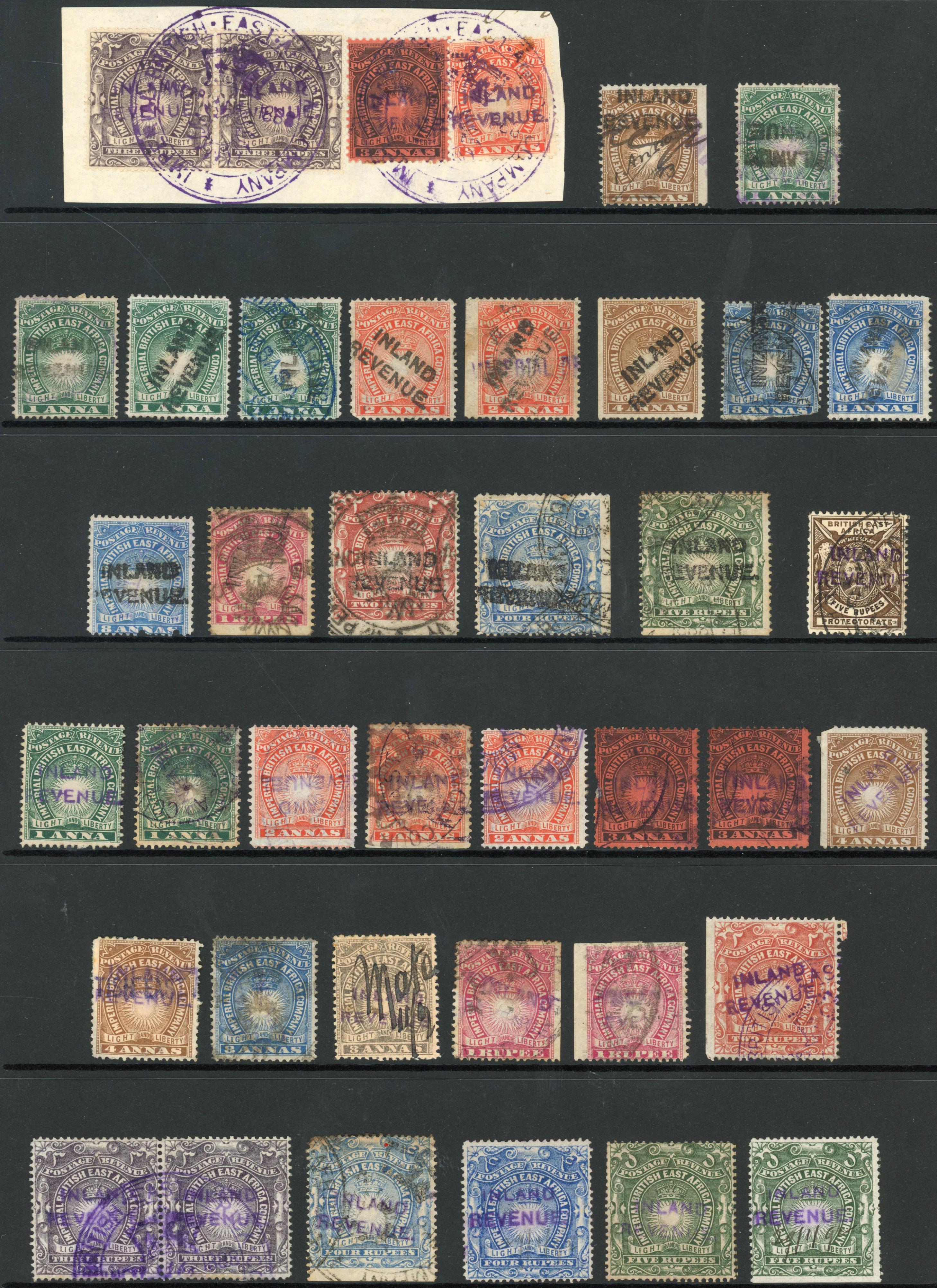 KUT Inland Revenue: collection (40) on stock sheet of Sunburst issues