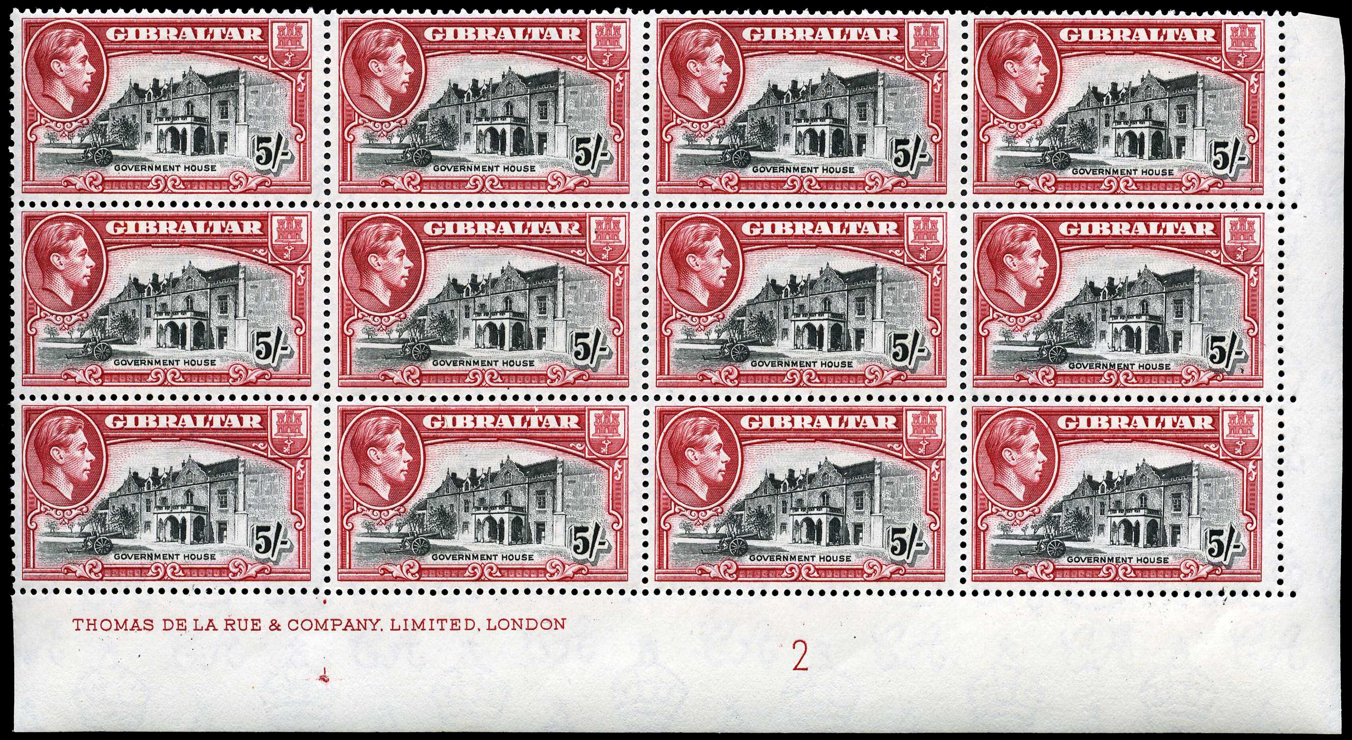 1951 printing of the 5/- in an unmounted...