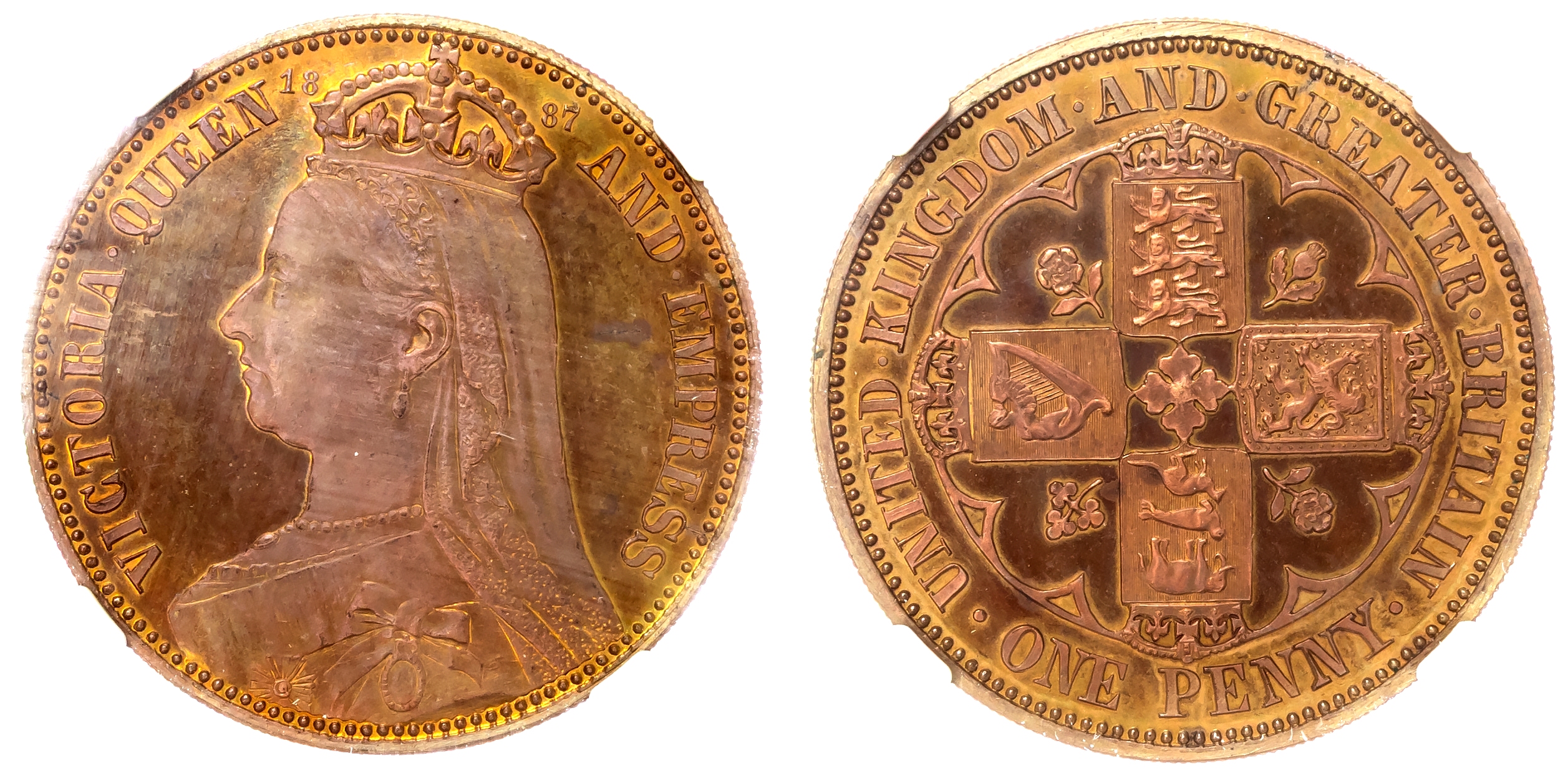 Victoria (1837-1901), Pattern Penny, 1887.