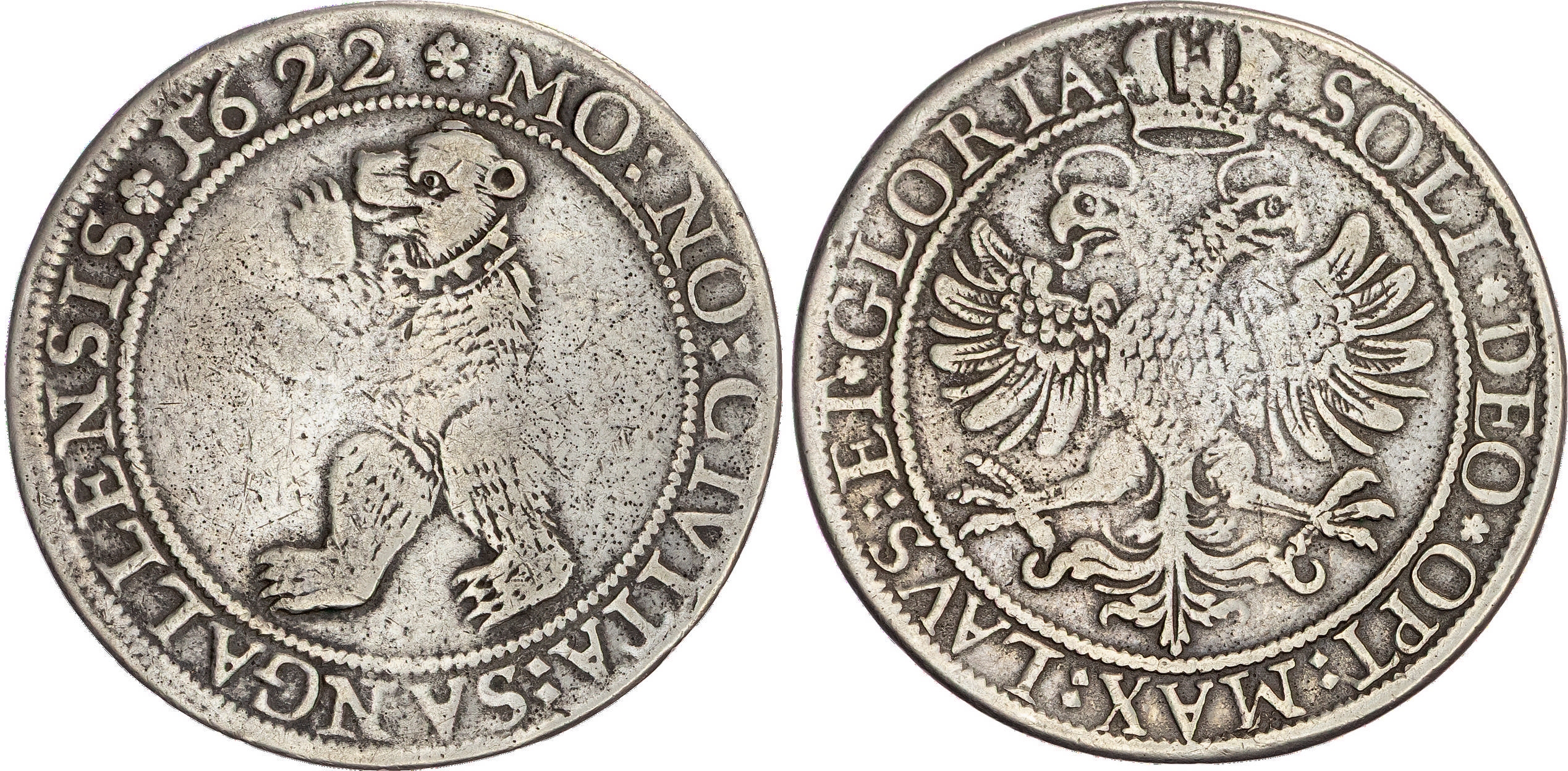 Switzerland, St. Gallen, silver Taler, 1622