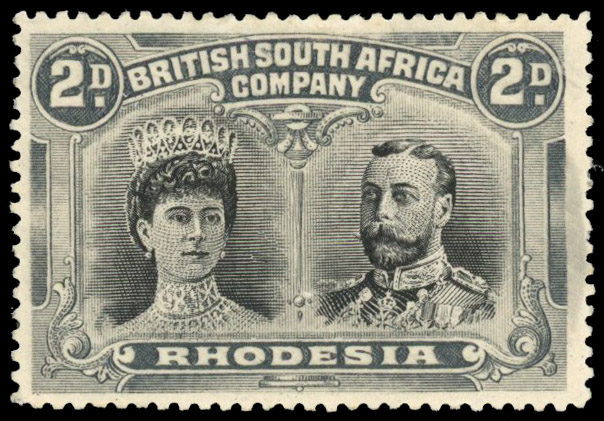 † 2d black and grey-black perf 15 SG 171a (group) mint