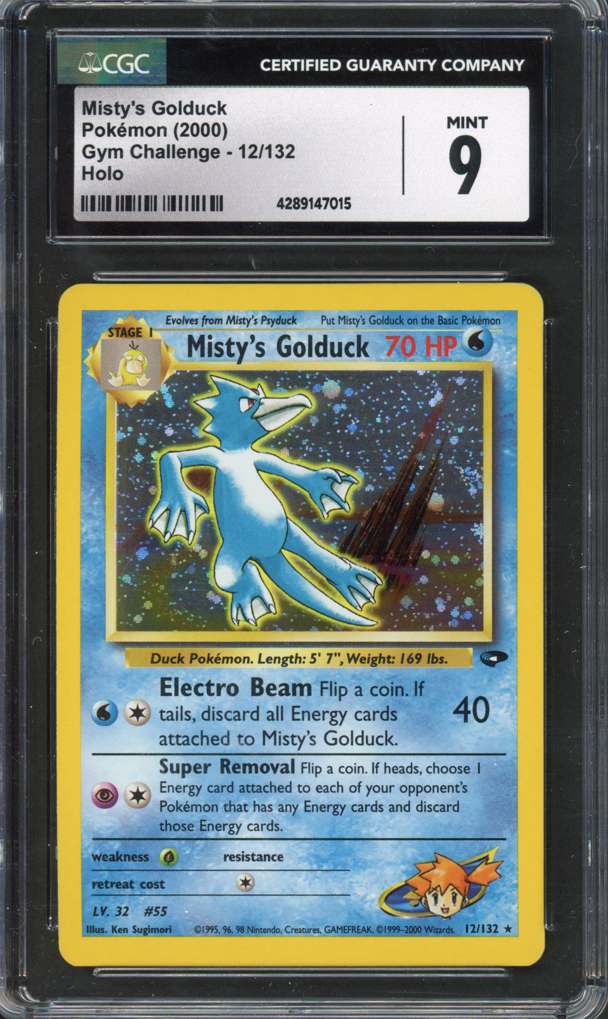 Pokémon TCG - CGC 9 Misty's Golduck Gym Challenge MINT 