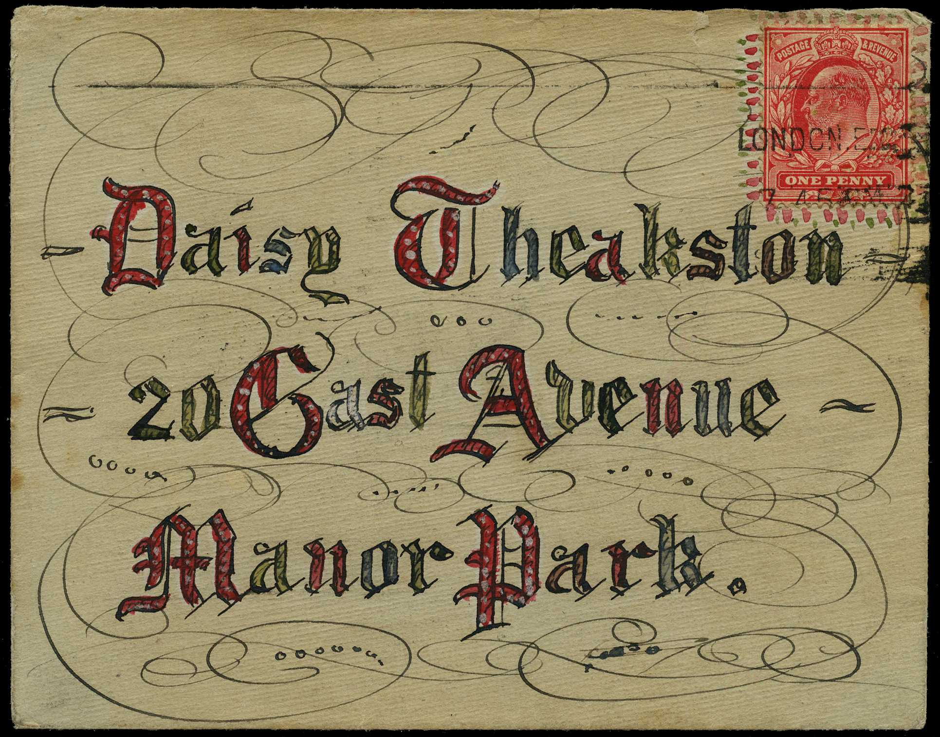ILLUSTRATED ENVELOPE: 1907 Beautifully...