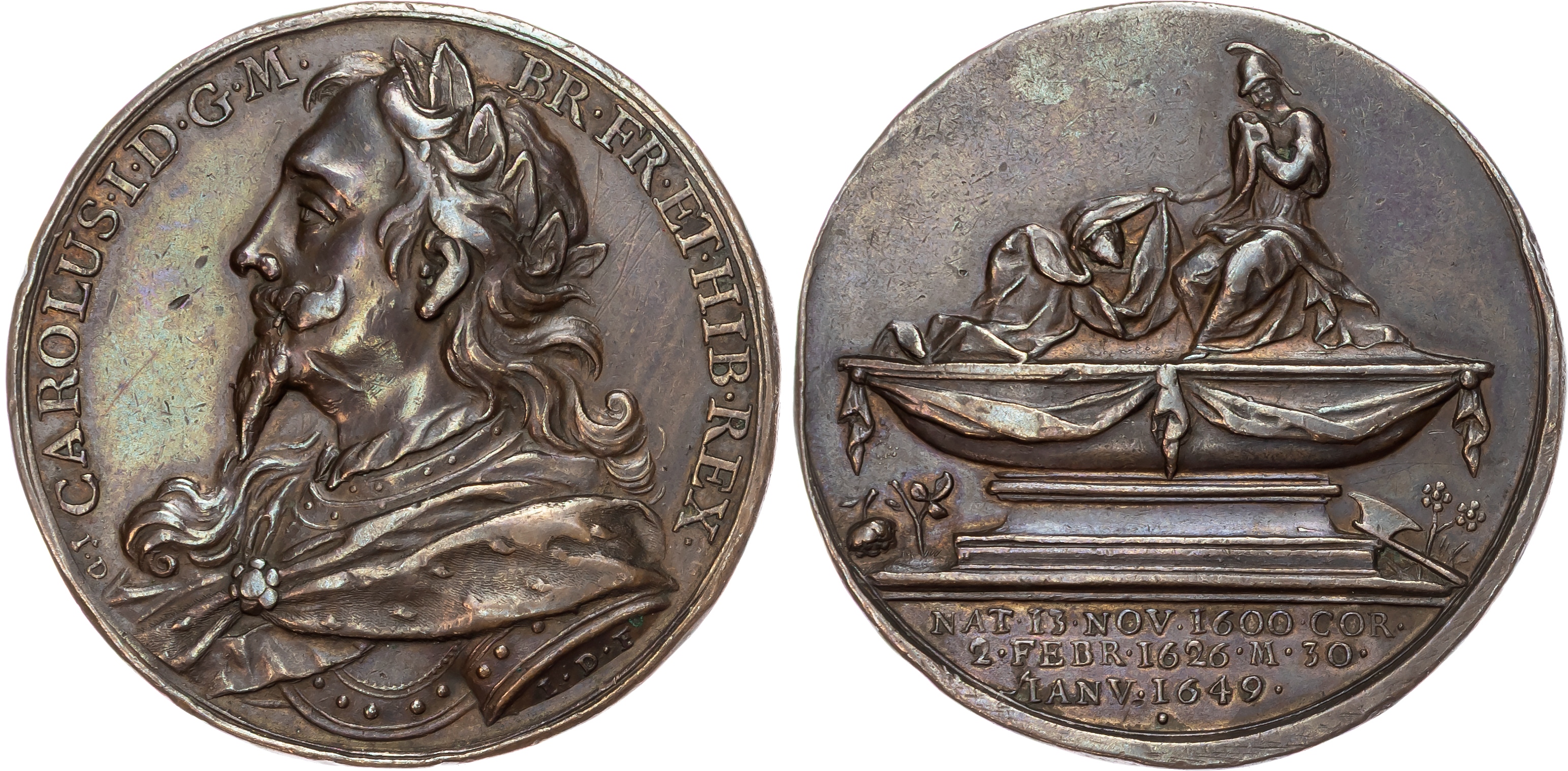 Charles I, AE medal from the Jean Dassier's set ‘The Kings and Queens of England’ 1731.