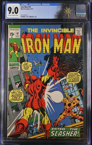 Iron Man #41 CGC 9.0 "The Claws of the Slasher!" (Marvel Comics, 1971) Off-white to white pages