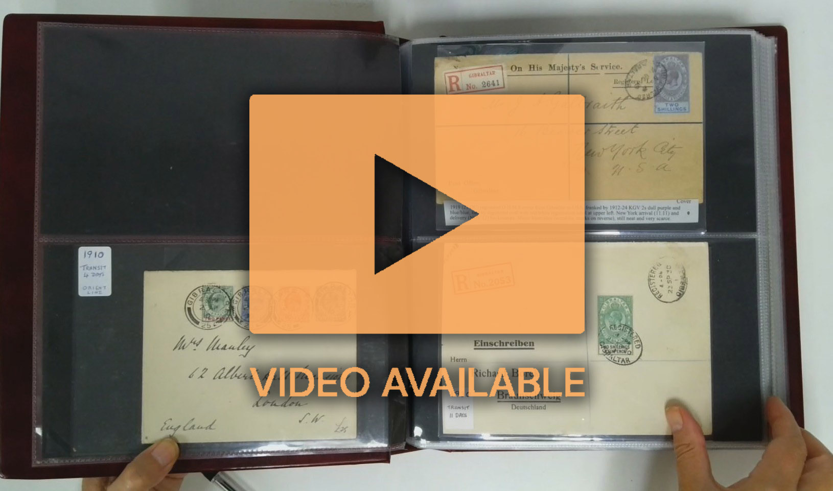 Gibraltar Postal History collection with postal stationery